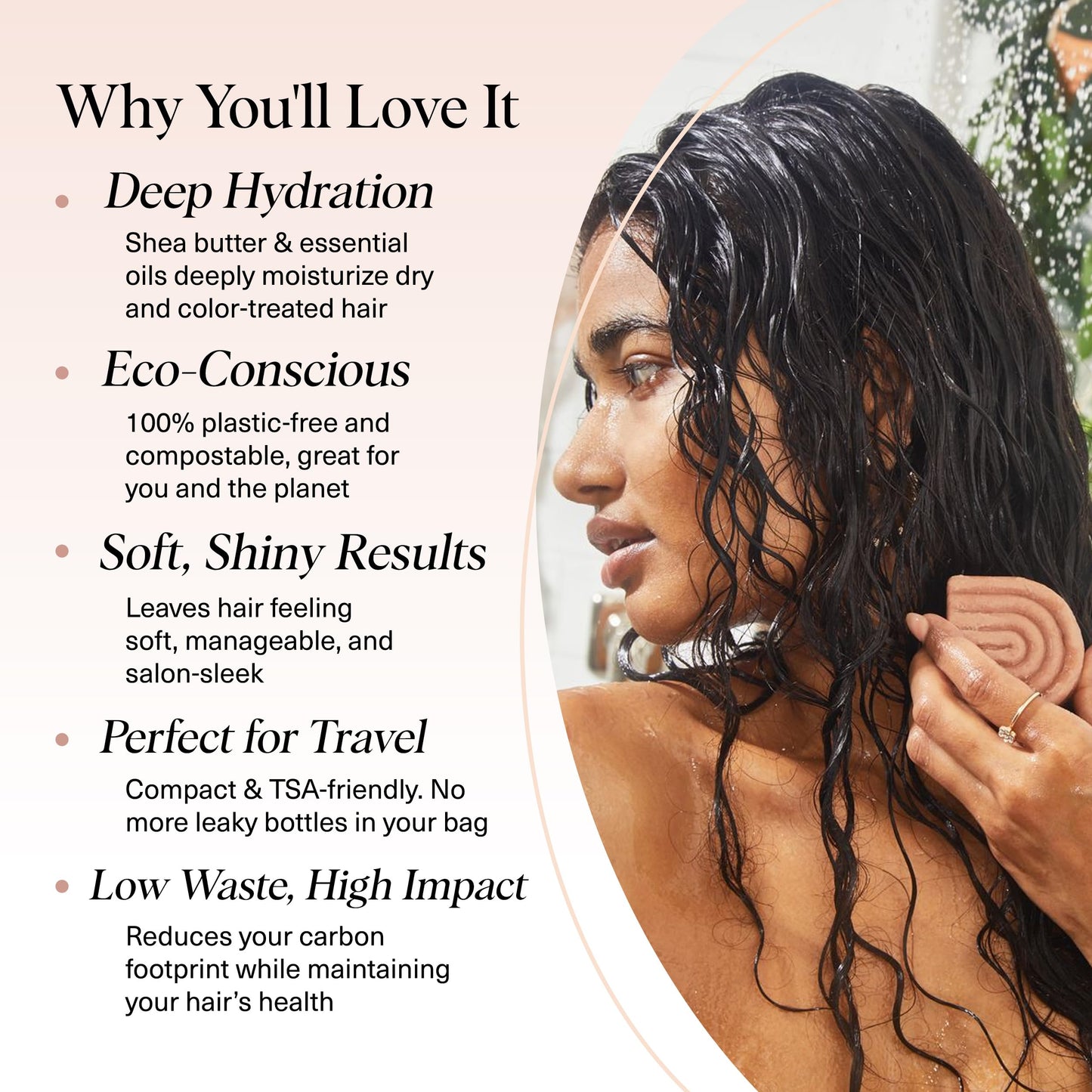 Kitsch Shea Butter Conditioner Bar – Shea Moisture Conditioner for Soft, Hydrated Hair – Solid Hair Conditioner for Hair Care – Paraben, Sulfate & Silicone-Free, Vegan, Made in USA - 2.7 oz