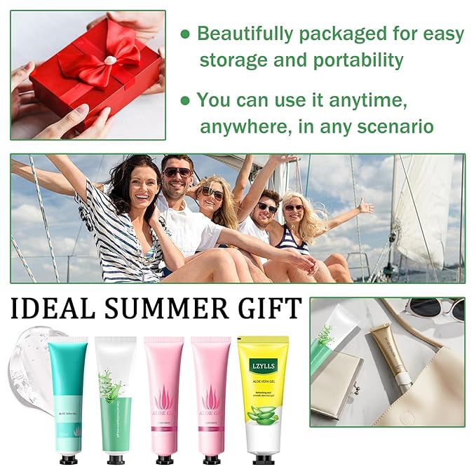 Aloe Vera Gel for Sunburn Relief,Hydrating Travel Size Aloe Vera Gel for Face,Moisturizing Sunburn Relief After Sun Lotion,Fast Absorbing,Non-Sticky Cooling After Sun Lotion Face Moisturizer (F)