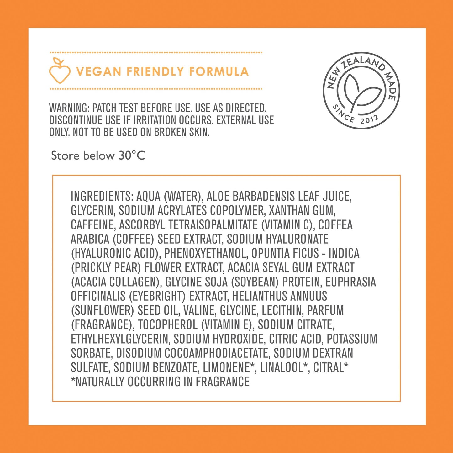 By Nature Vitamin C + Caffeine Brightening + Hydrating Under Eye Mask Patches - Energizing + Replenishing Eye Patches for Dark Circles - Skincare from New Zealand - Under Eye Patches - 5 Pairs