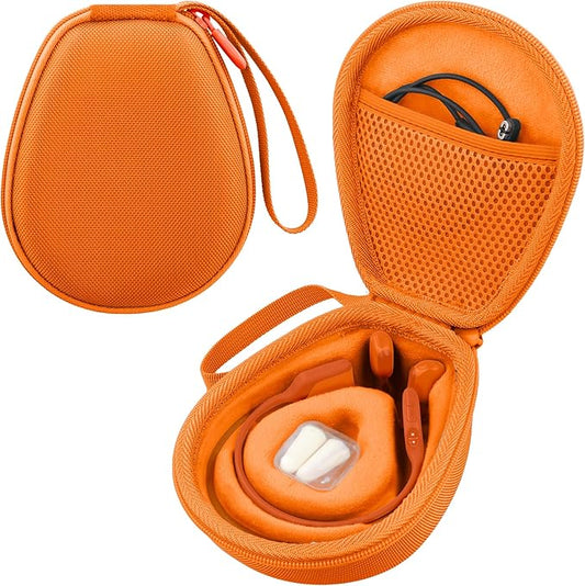 co2CREA Hard Case for SHOKZ New OpenRun Pro 2/1/Mini, OpenRun Standard/Mini, OpenMove, OpenSwim Pro, OpenSwim, Compatible with All SHOKZ Open-Ear Bone Conduction Sport Headphones, Orange Case