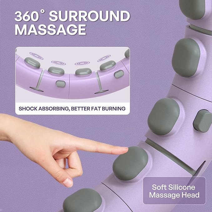 30/12 Knots, Upgraded Magnetic Lock Weighted Hula Hoop for Adults Weight Loss, Infinity Hoop Plus Size, Children Adults Home Outdoors, Fitness Exercise, Abdominal Toner