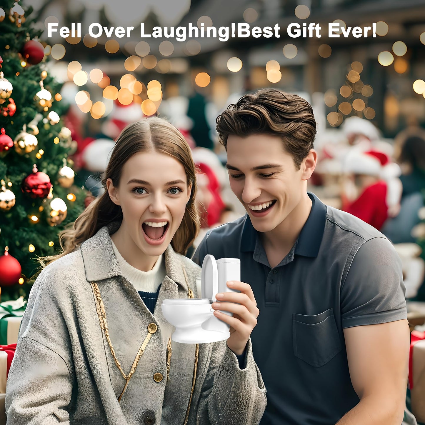 Creative Toilet Humidifier, Gag Gifts, White Elephant Gift, Funny Portable Mini Humidifier Two Mist Settings Adjustable, 2024 New Essential Oil Diffuser for Home Office Desktop