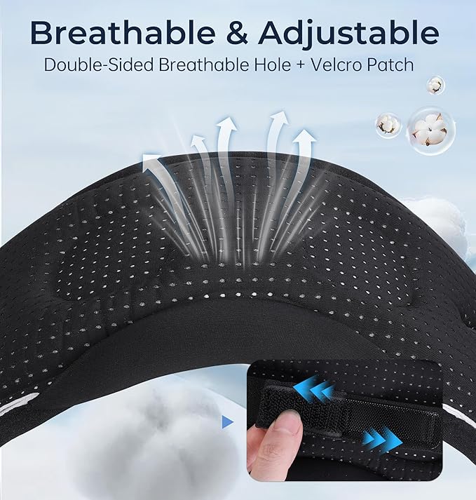 LC-dolida Bluetooth Sleep Mask with White Noise，Sleep Headphones,Bluetooth Wireless Music Eye Mask, Ideal for Travel, Night Work, Napping, Side Sleeping and Office Use for Both Men and Women(Purple)