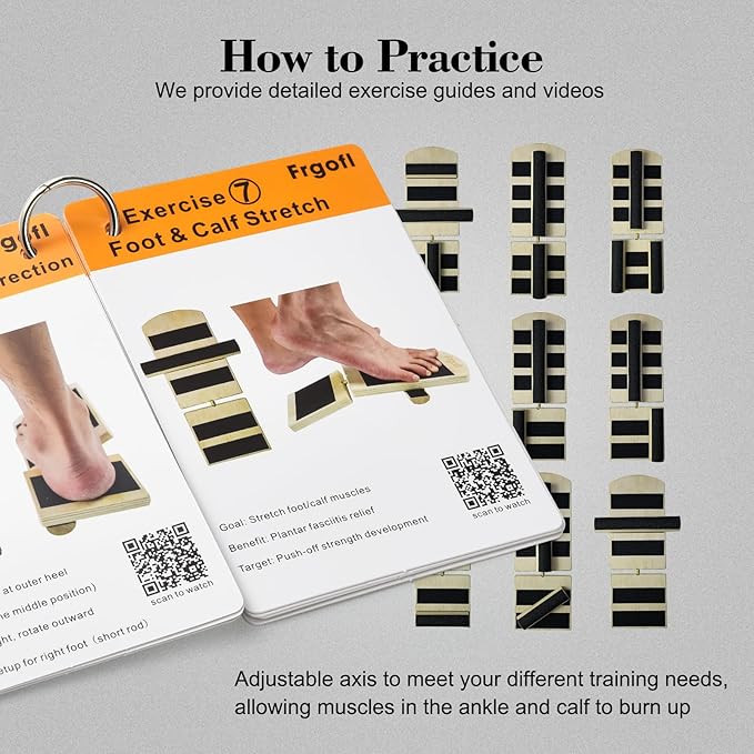 Ankle Balance Board for Ankle Strengthener & Physical Therapy - Adjustable Single Leg Board for Recovery from Sprains, Plantar Fasciitis | Stability Trainer with Video Guide and Carry Bag