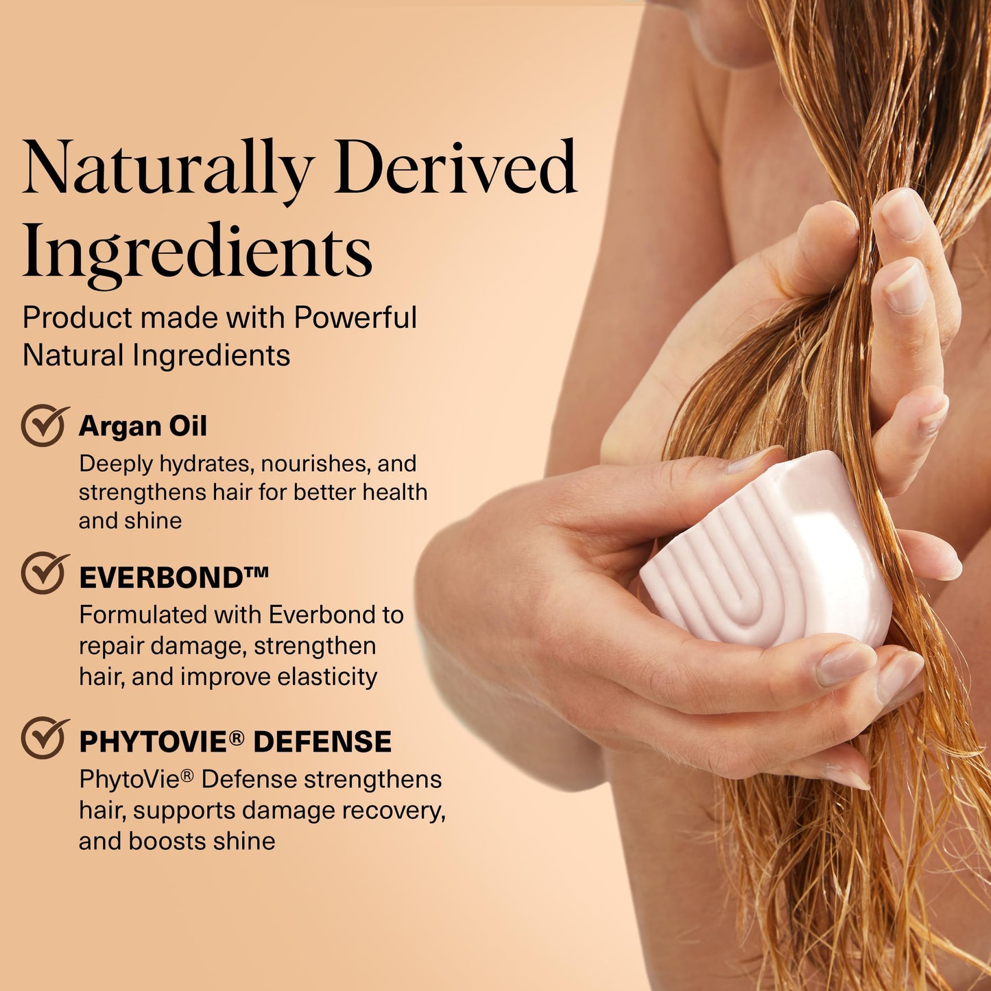 Kitsch Argan Oil Conditioner Bar - Repairing Solid Hair Conditioner for Women and Men - Strengthening, Moisturizing Hair Care - Vegan, All Natural, Paraben & Sulfate-Free, Made in USA, 2.7 oz