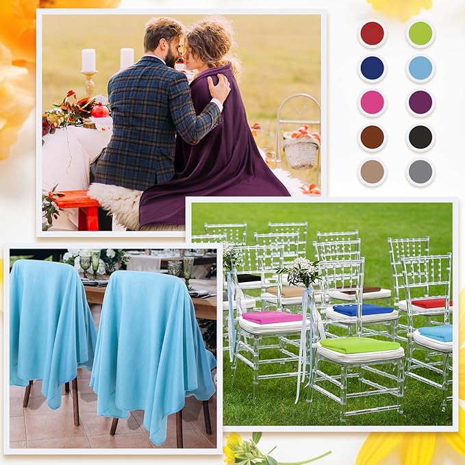 Kinlop 60 Packs Fleece Blanket Bulk 60 x 50 Inch Soft Lightweight Fleece Cozy Blanket Warm Throw Plush Pet Throw for Bed Couch Sofa Home Office Wedding Gifts Travel Camping (Chic Color)