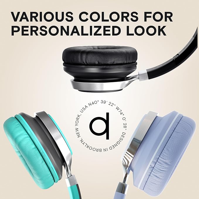 ARTIX CL750 On-Ear Headphones Wired with Mic and Volume Control — Noise Isolating Corded Over Ear Headphones with Microphone for Laptop and Computer, Plug in Headset with Cord (Aux Jack 3.5mm)