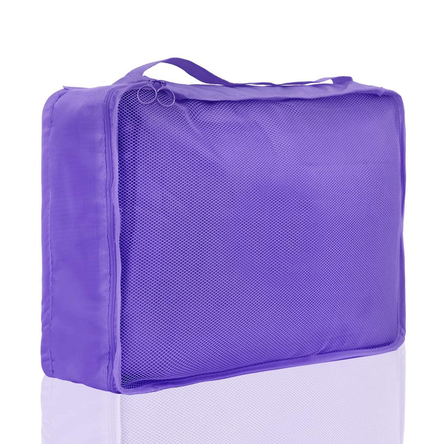 jealkip 6 Set Compression Packing Cubes for Travel, Lightweight Travel Essentials, Luggage Organizers for Clothes, Shoes, Electronics, Cosmetics & Toiletries (Violet)
