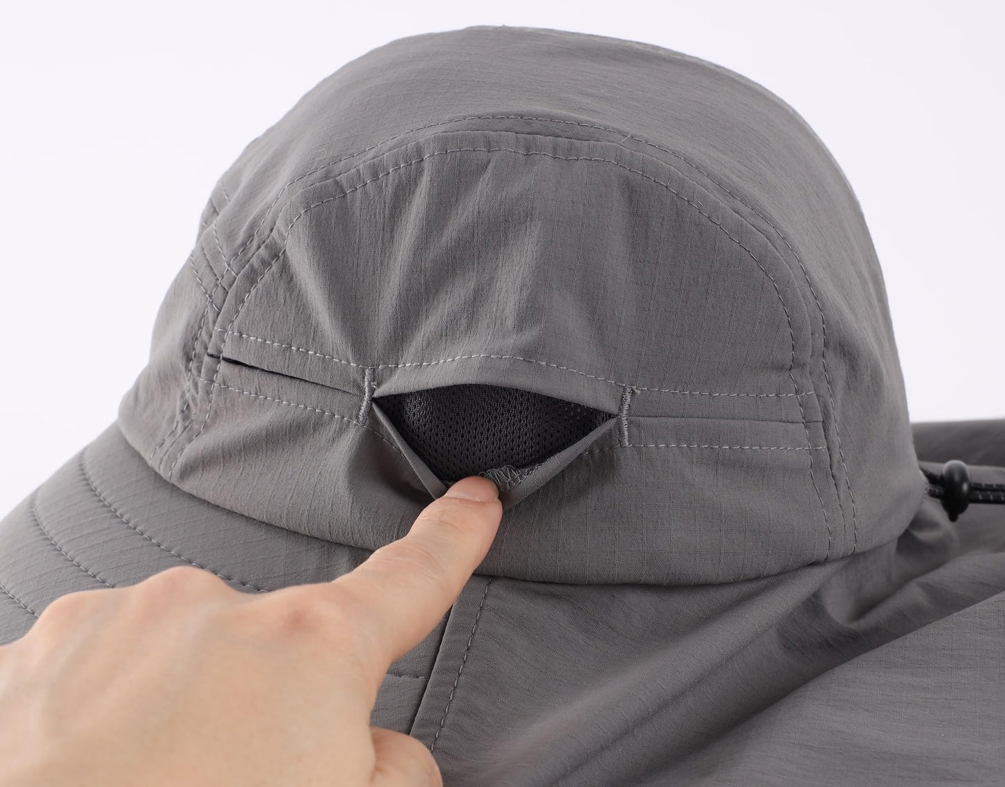 Home Prefer UPF 80+ Sun Hat for Men Women Wide Brim Sun Hat with Neck Flap UV Protection Safari Beach Bucket Fishing Hat Dark Grey