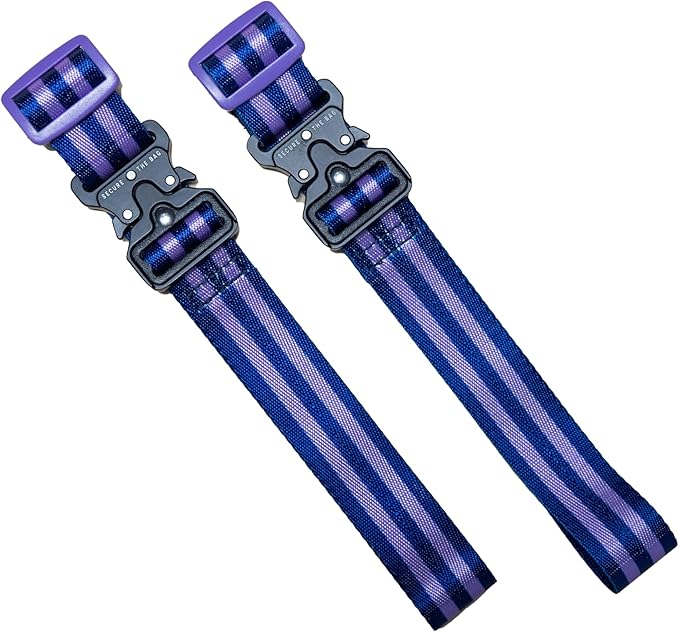 Cincha Add A Bag Luggage Strap Connectors - Connect Multiple Suitcases and Bags - Airport Travel Accessories - As Seen on Shark Tank - 2pcs (Hyacinth)