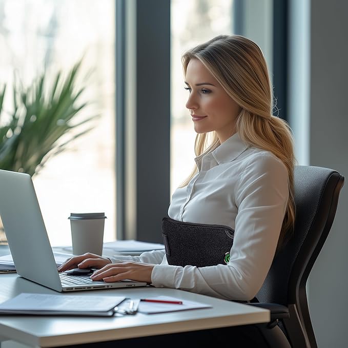 Battery-Powered Far Infrared Waist Wrap - Natural Pain Relief for Menstrual Cramps, Back Pain & Muscle Tension - Portable & Adjustable