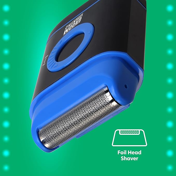 ChargeWorx Groom Essentials Travel Foil Shaver, Cordless Electric Razor with Pop-Up Beard Trimmer, Battery Operated and Ergonomic, Cleaning Brush Included