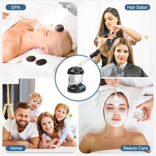 Kingsteam Facial Steamer - Ozone Steamer with Extendable Arm - Professional Nano Ionic Facial Steamer for Deep Cleaning - Portable for Personal Care Use at Home or Salon