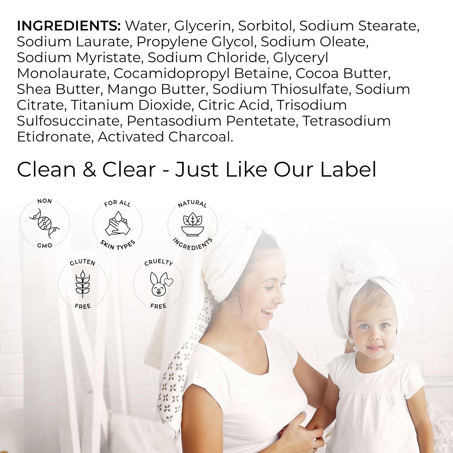 Activated Charcoal Bar Soap For Acne, Eczema, Psoriasis, Dry, Itchy, Sensitive Skin All Natural Detox Formula Shea, Cocoa, and Mango Butter Men, Women, Teens, Kids Face and Body 6 Oz Bar Soap