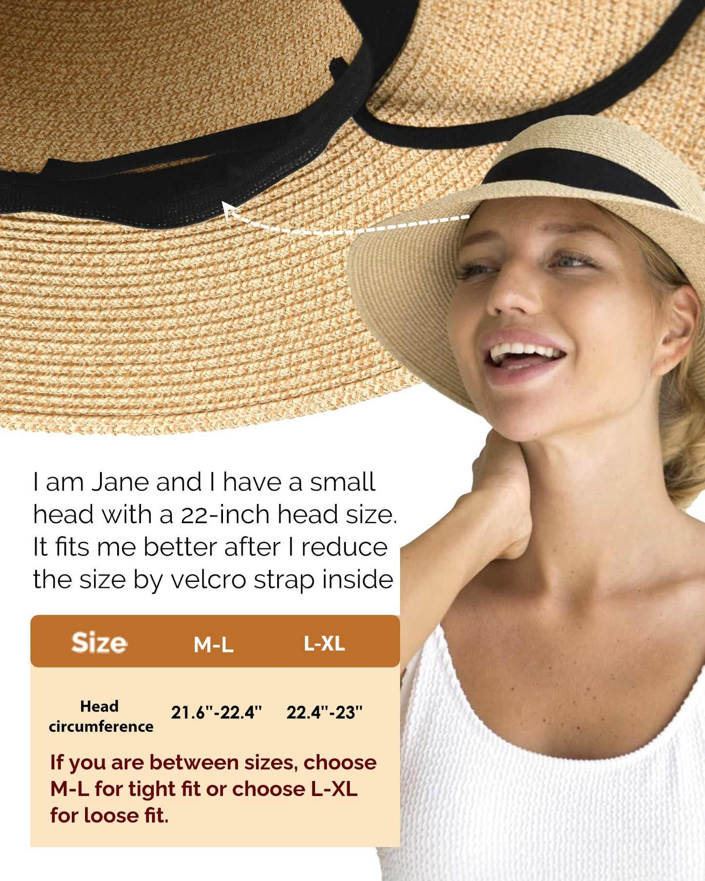 FURTALK Womens Beach Sun Straw Hat UV UPF 80+ Travel Foldable Brim Summer UV Hat