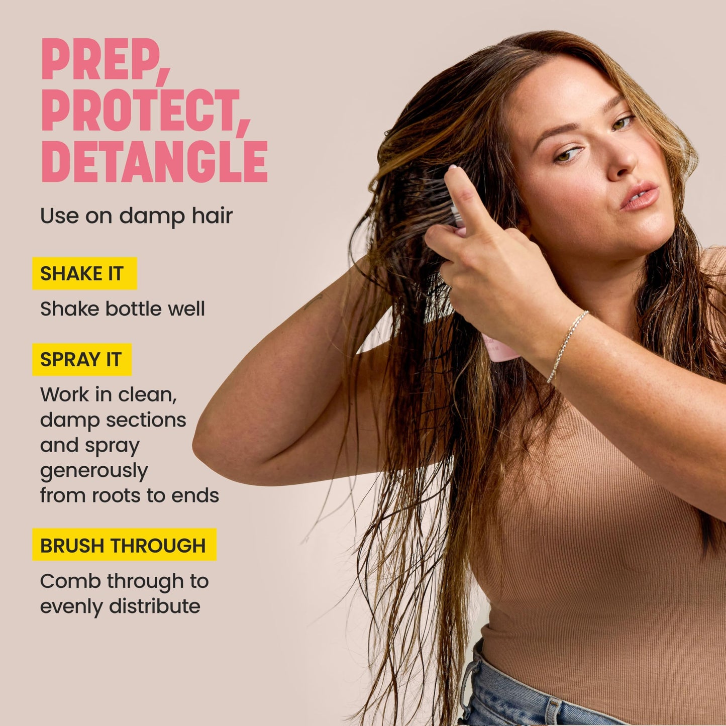 Drybar Prep Rally Prime & Prep Detangler Noir Scent - Full Size | Nourishes Hair, Detangles with Ease, Leaves Hair Soft & Manageable, Protects Hair, Cruelty Free