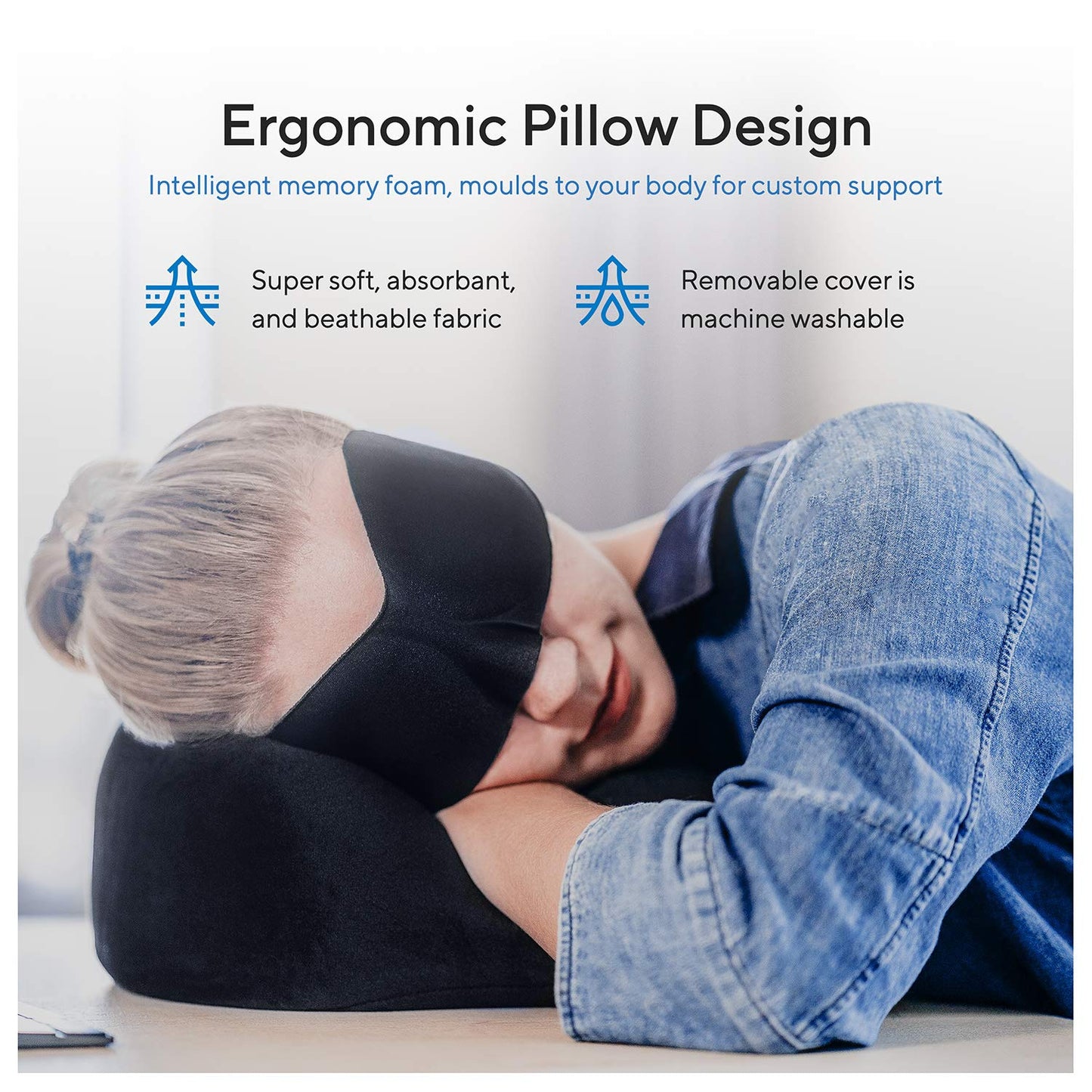 Proglobe Travel Blanket Luxury Travel Set - Ergonomic Airplane Neck Pillow 100% Pure Memory Foam and Super Soft Fleece Blanket - Premium 3D Sleep Mask & Earplugs - Ultimate 4-in-1 Traveling Kit Black