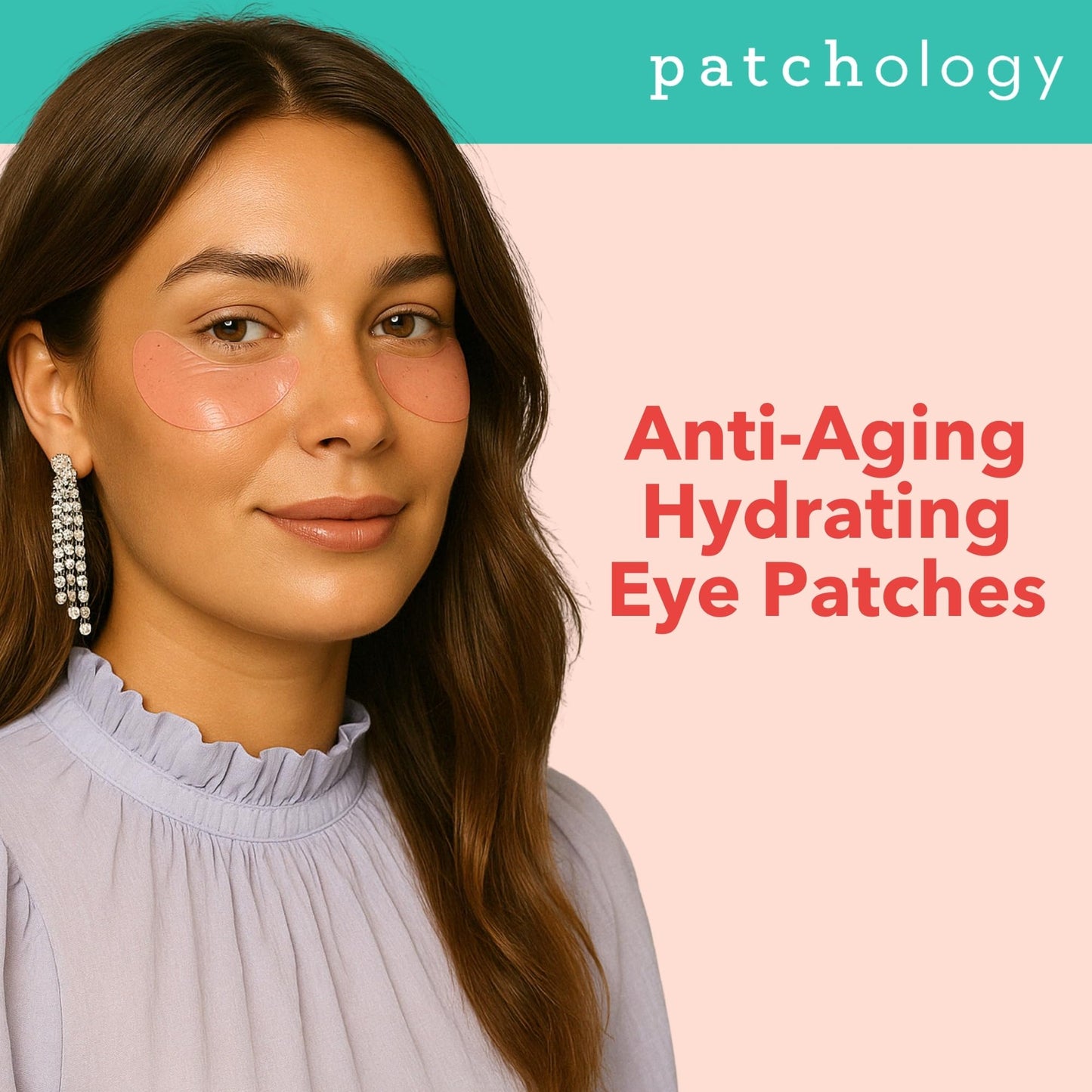 Patchology Serve Chilled Rosé Hydrating Under Eye Patches – Hyaluronic Acid & Antioxidant-Infused Eye Masks to Reduce Dark Circles, Puffiness & Fine Lines - Ideal Skincare Essentials (30 Pairs/Jar)
