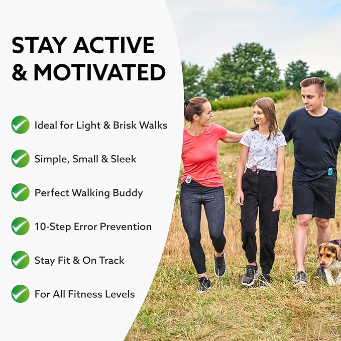 3DFitBud Simple Step Counter Walking 3D Pedometer by 3DActive with Clip, Lanyard Accurate Fitness Tracker for Men, Women & Elderly Daily Exercise - A420S