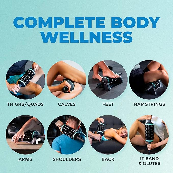 Chirp RPM + XR 6" Wheel Bundle - Rolling Percussive Massager and Foam Roller Wheel, Supports Deep Tissue Massage and Back Pain Relief