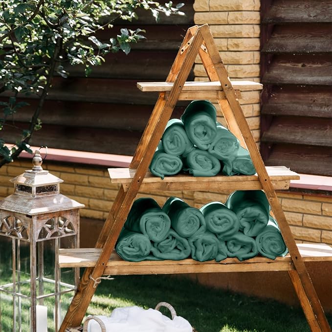 Kinlop 40 Packs Fleece Blanket Bulk 60 x 50 Inch Soft Lightweight Fleece Cozy Blanket Warm Throw Plush Pet Throw for Bed Couch Sofa Home Office Wedding Gifts Travel Camping (Lake Blue)