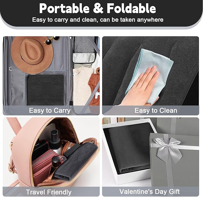 Inflatable Bed Wedge Pillow for Traveling – Portable Inflatable Cushion for Sleeping in Bed, Leg Elevation & Back Support, Quick Inflate Camping Pillow, Home & Airplane Use (Black)