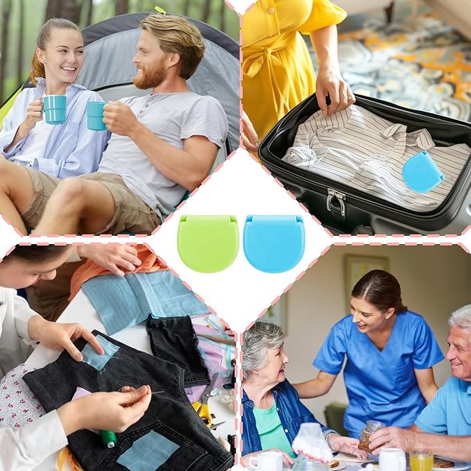 20 Pack Mini Travel Sewing Kit, Portable Sewing Tool Kits, Beginner Emergency Sewing Repair Kit with Threads Scissors Hand Sewing Needles, Plastic Sewing Kit, DIY Sewing Supplies (Blue, Green)