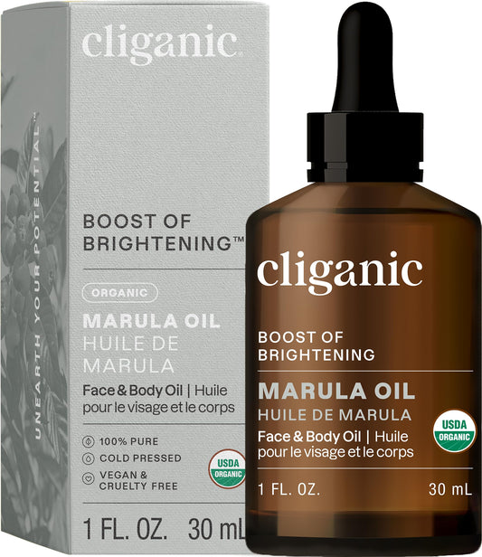 Cliganic Organic Marula Oil, 100% Pure - For Face & Hair | Natural Cold Pressed Unrefined (Packaging May Vary)