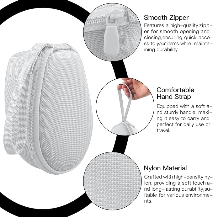 co2CREA Hard Case for SHOKZ New OpenRun Pro 2/1/Mini, OpenRun Standard/Mini, OpenMove, OpenSwim Pro, OpenSwim, Compatible with All SHOKZ Open-Ear Bone Conduction Sport Headphones, White Case