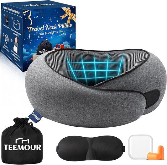 Teemour Memory Foam Travel Pillow
