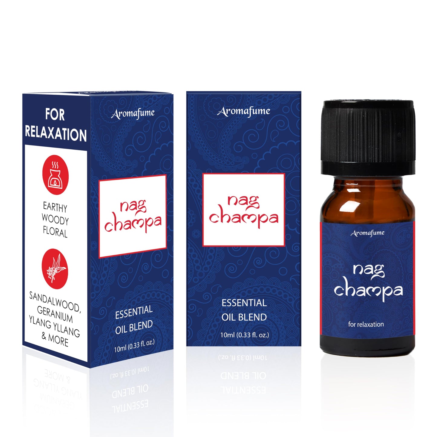 Nag Champa Essential Oil Diffuser Blend by Aromafume | 30ml/1 fl oz | Made with Sandalwood, Jasmine, Ylang Ylang & Champa Flower extracts | Meditative, Spiritual, Calming & Non-Toxic Nag Champa