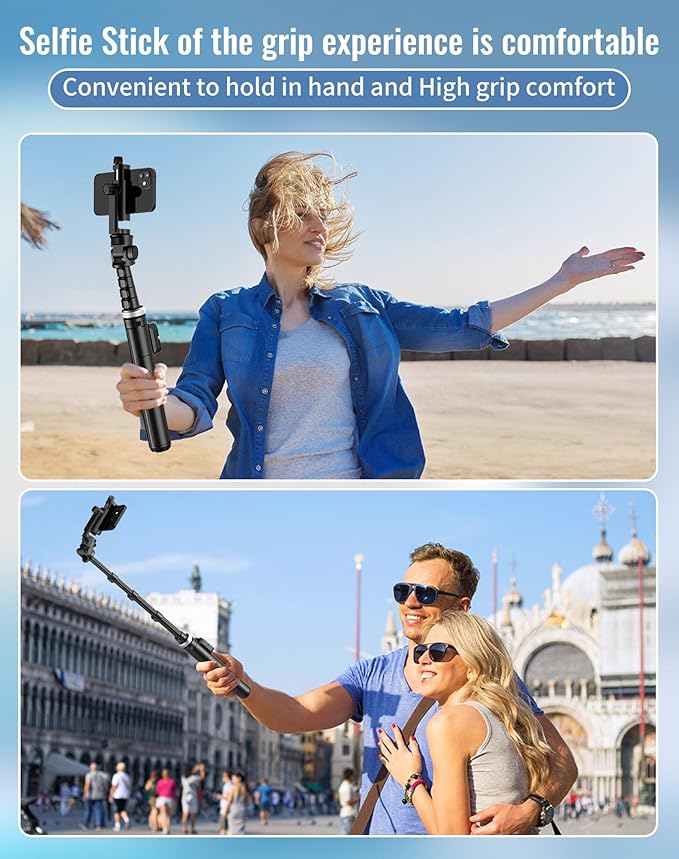 60" Phone Tripod for iPhone:Extendable Selfie Stick for iPhone-andriod, Selfie Stick Tripod with Remote for Video Recording in-Out Door of Content Creator