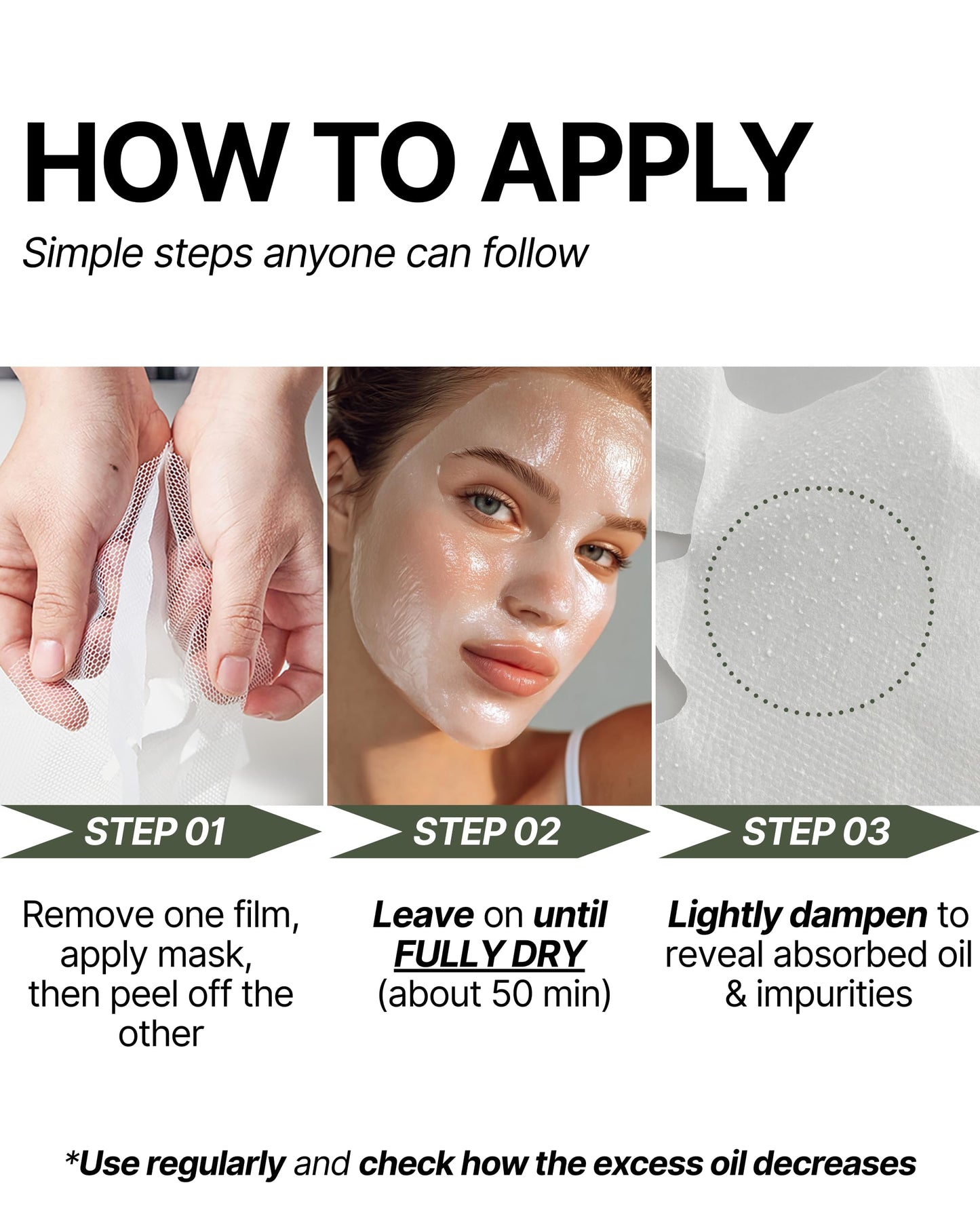 EIOM Trouble Patch Mask | Korean Face Mask – Hydrating & Acne Face Mask for Blemish-Prone Skin, Calming Skincare & Oil Control Sheets (20ml x 4)