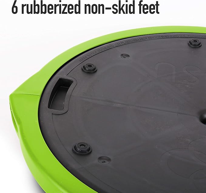 Bosu Balance Ball Exercise Trainer, Home Gym Equipment w/ Guided Workouts & Pump, 26", Blue - Inflatable Fitness Platform for Strength Training, Standing, Balancing, and Core Workout