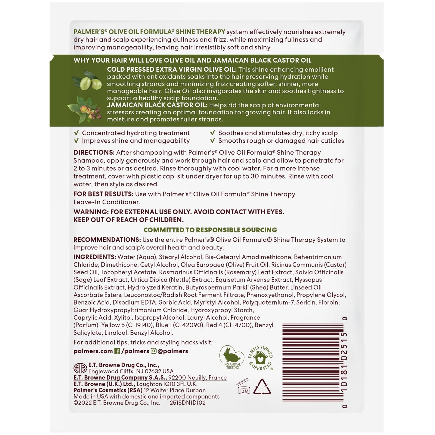 Palmer's Olive Oil Formula Deep Conditioner Packet, 2.1 Ounces