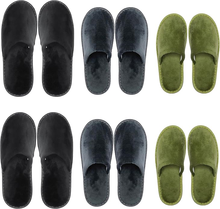 6-10 Pairs Spa Slippers, Non Slip Disposable Slippers For Guest, Washable Reusable, Which Can Be Used As Women Men, House, Indoor, Bathroom, Bedroom, Hotel, Bride Slippers