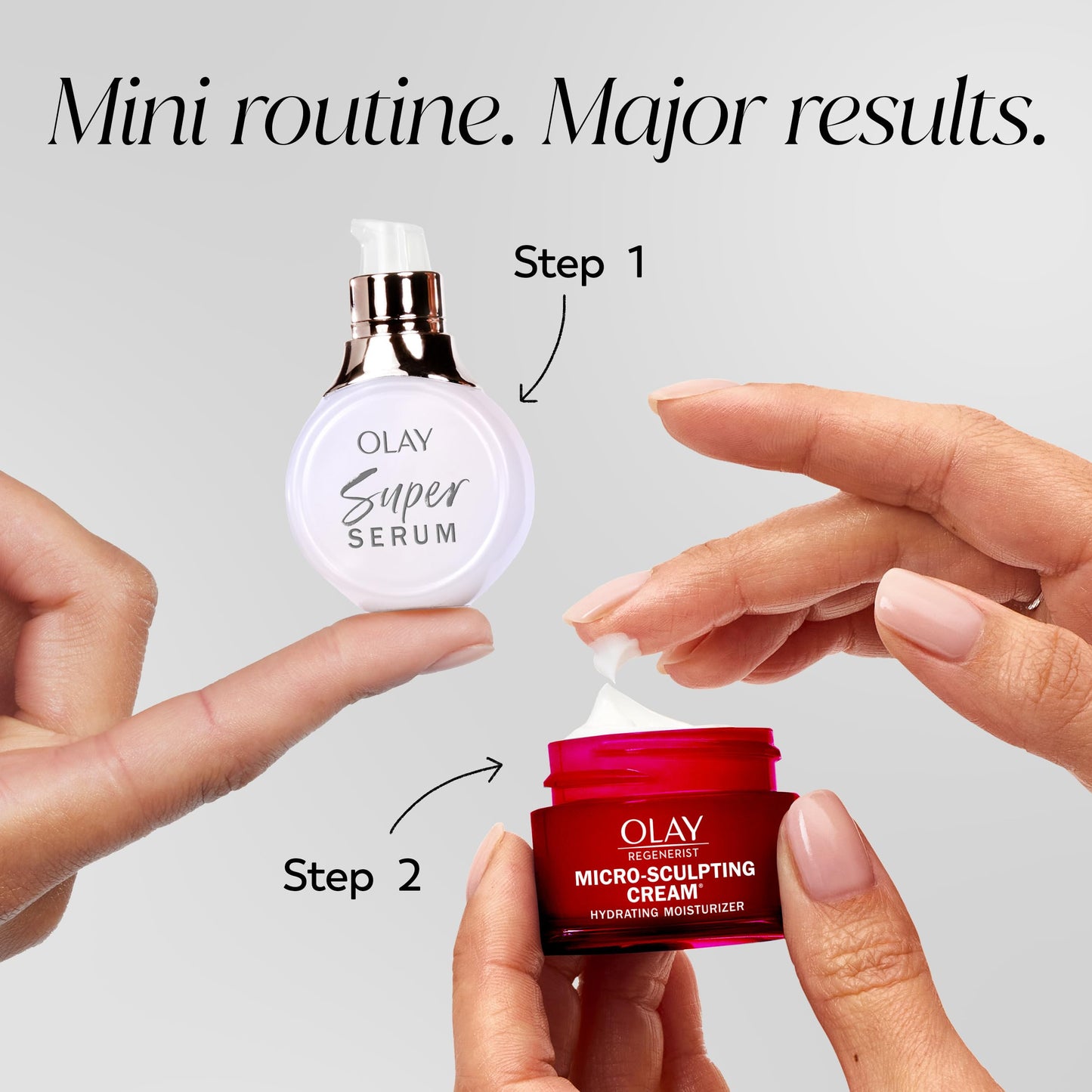 Olay Super Serum and MicroSculpting Cream Mini Duo Best Sellers Kit, Super Serum 0.4 FL OZ , MSC 0.5 FL OZ