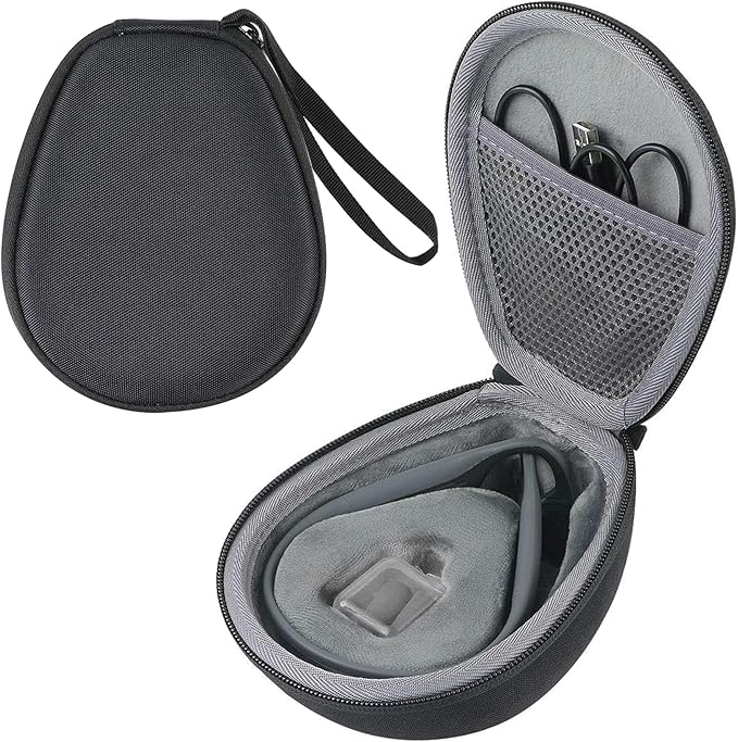 co2CREA Hard Case for SHOKZ New OpenRun Pro 2/1, OpenRun, OpenMove, OpenSwim Pro, OpenSwim, Compatible with All SHOKZ Open-Ear Bone Conduction Sport Headphones, Black Case + Inner Grey