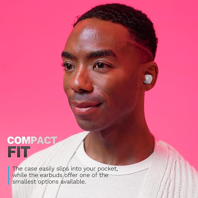 JLab Go Air Pop+ True Wireless Earbuds, in Ear Headphones, Bluetooth Earphones, 35H Playtime Ear Buds, Bluetooth Earbuds with Microphone, USB-C Charging Case, Dual Connect, EQ3 Sound, Cloud White