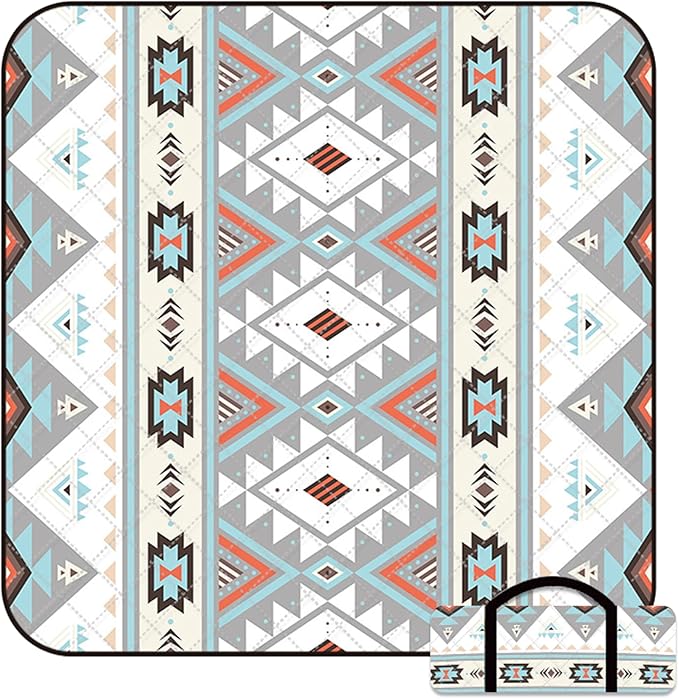 80"x60" Waterproof Picnic Blanket Large Outdoor Camping Blanket Foldable Picnic Camping Blanket Thicker Machine Washable Picnic Mat Portable Wearable for Picnics, Camping