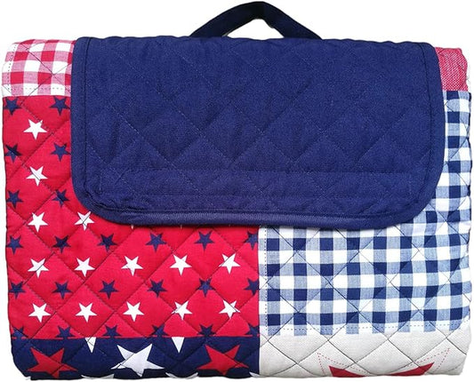 600D Oxford Fabric Foldable Throw Blanket for Couch - 60"x70" Portable Outdoor Throw Blanket for Family Camping, Park, Grass, Waterproof, Durable, Oversized Seats, Kids-Friendly（Red）