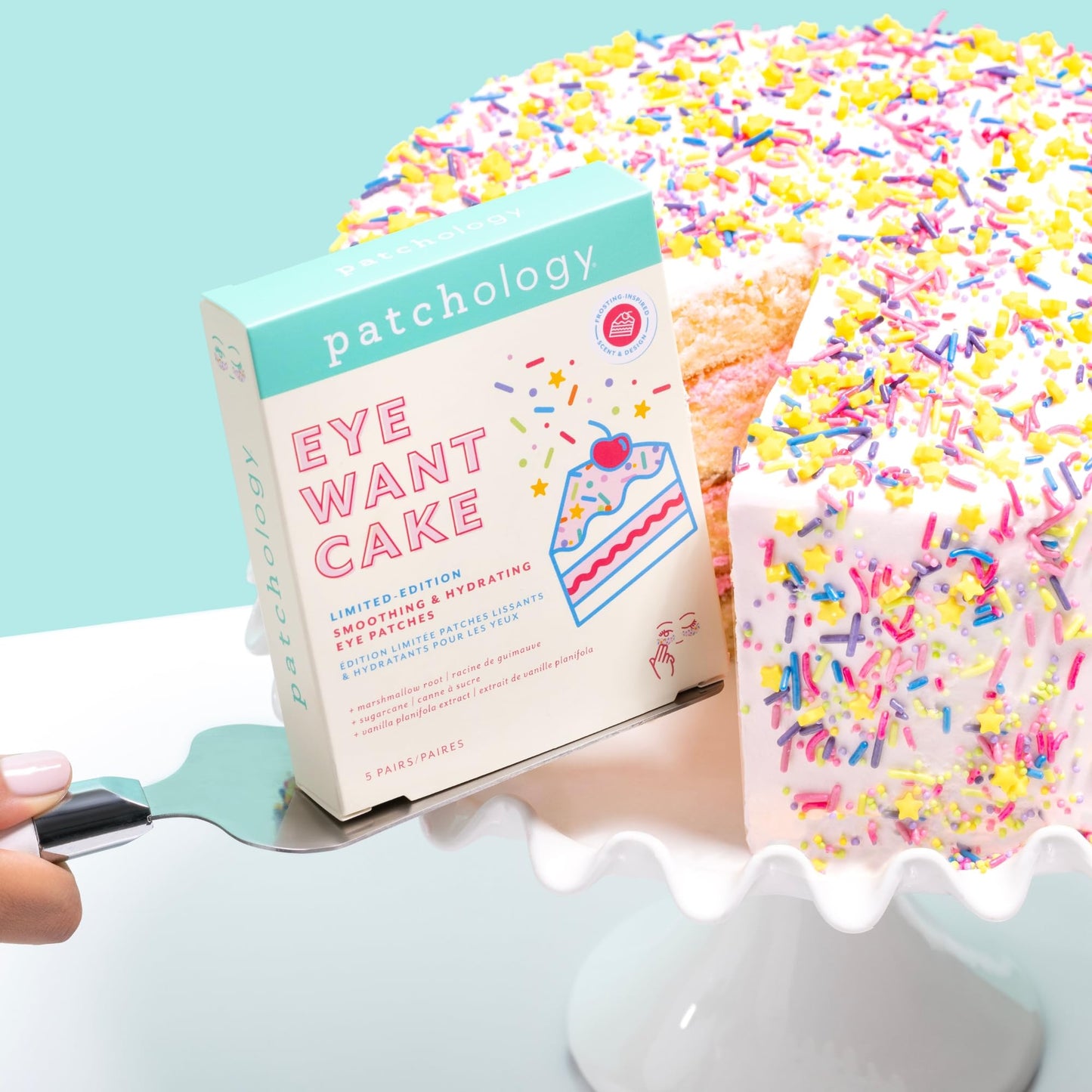 Patchology Eye Want Cake Limited Edition Hydrating & Smoothing Eye Patches – Under Eye Masks for Puffy Eyes, Dark Circles, and Fine Lines – Birthday Cake Inspired Self-Care Essentials, 5-Pack