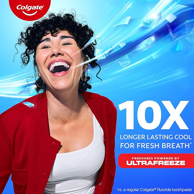Colgate MaxFresh Clean Mint Toothpaste Pack, Fresh Breath Toothpaste with Fluoride and Hundreds of Mini Breath Strips, Leaves Mouth Feeling Refreshed for Hours, 4 Pack, 6.3 oz