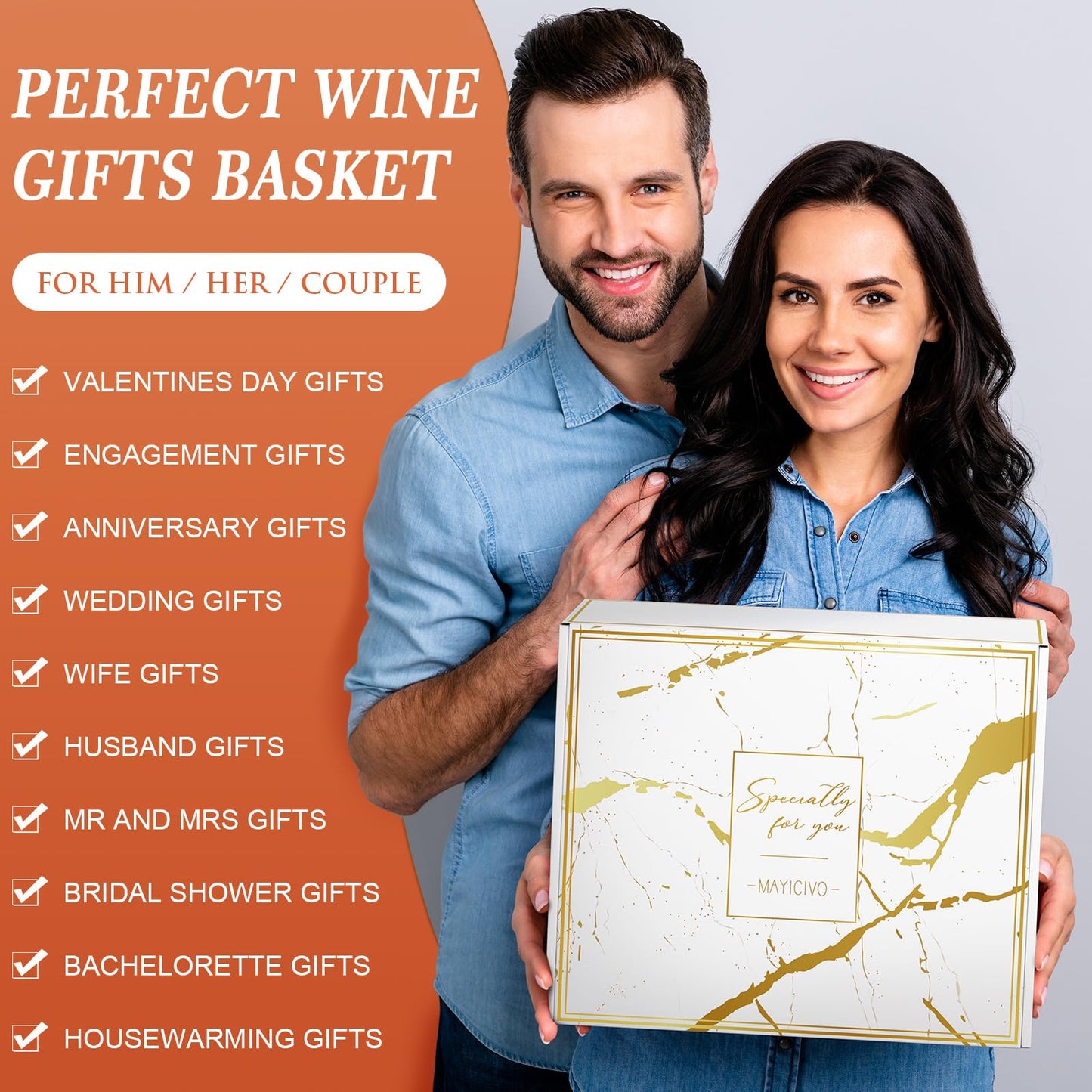 Anniversary Engagement Gifts for Men Women, Mr and Mrs Wine Tumblers Gifts - Funny Wedding Gifts for Couple, Bridal Shower, Newlywed - Insulated Wine Cooler Tote Bag with Glasses and Wine Accessories