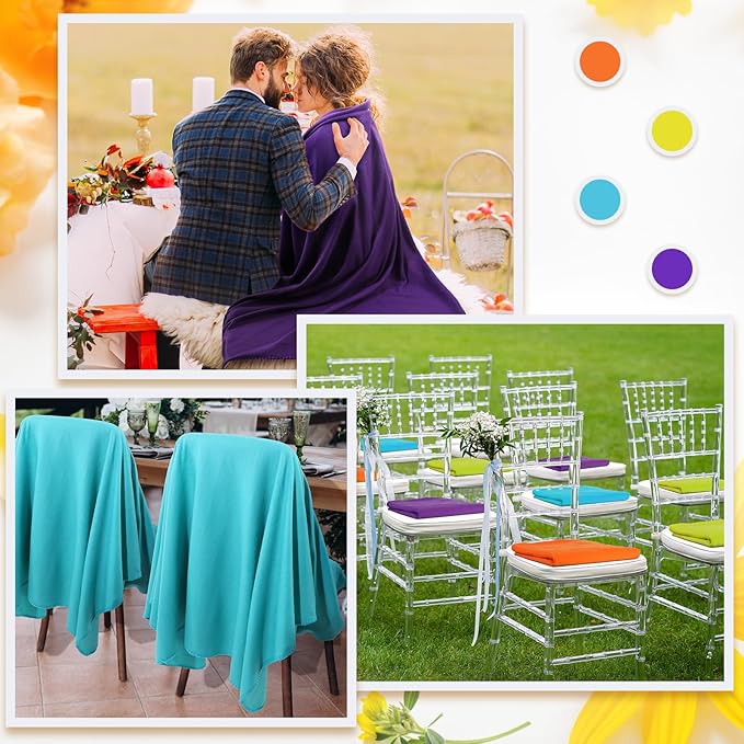 Kinlop 40 Packs Fleece Blanket Bulk 60 x 50 Inch Soft Lightweight Fleece Cozy Blanket Warm Throw Plush Pet Throw for Bed Couch Sofa Home Office Wedding Gifts Travel Camping (Bright Color)