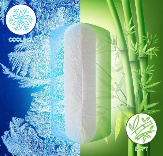 Furlupy Small Gel Memory Foam Camping Pillow Travel - Contoured Support -Compressible Pillow Ideal for Backpacking, Camping, Travel, Car, Airplane,Office Nap