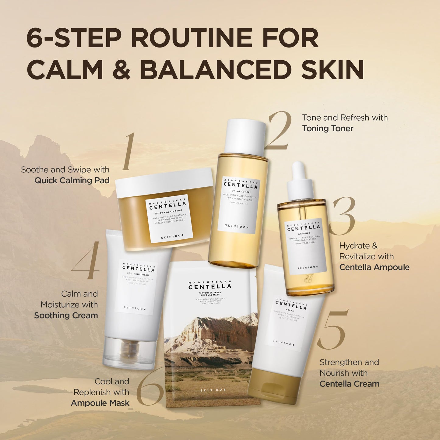 SKIN1004 Madagascar Centella Asiatica Ampoule Facial Serum 1.85 fl.oz, 55ml, Soothes Acne Prone and Sensitive Skin