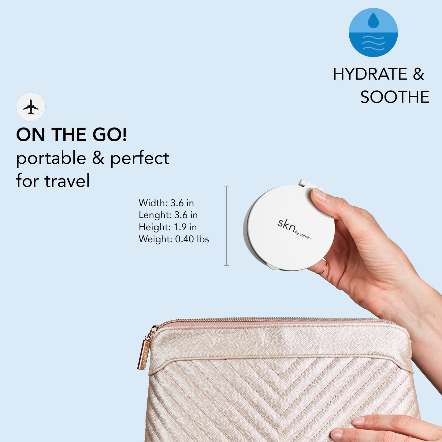 skn by conair Cool Beanz Reusable Under Eye Patches, Rechargeable Cooling Eye Mask to Reduce Dark Circles and Puffiness, and Refresh Tired Eyes