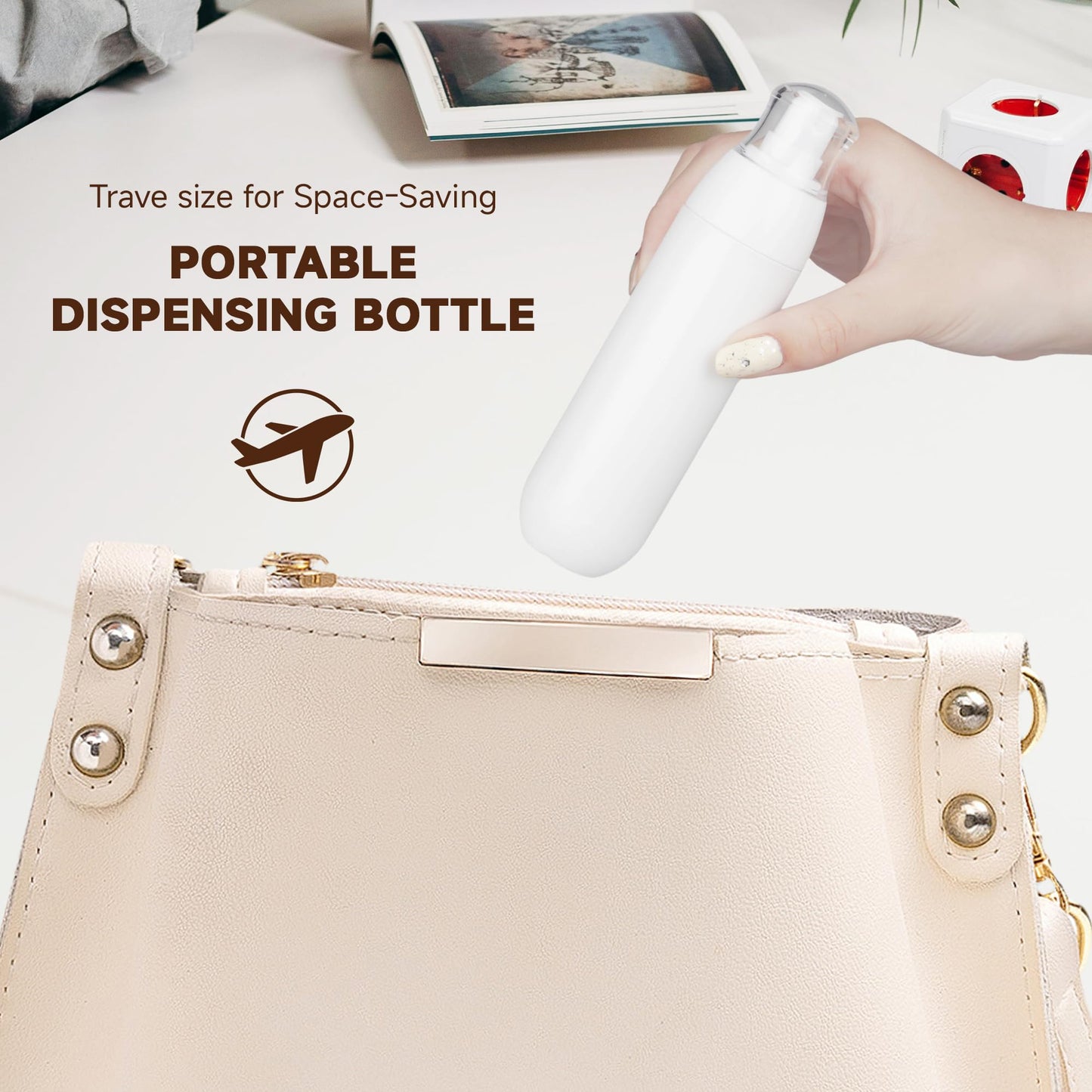 Small Spray Bottle, Fine Mist Mini Spray Bottles 3.4oz, Empty Plastic Travel SIze Stylist Sprayers Leak Proof Refillable Containers, for Toners Face Hair Perfume Skincare Cosmetics (White, 3Pcs)