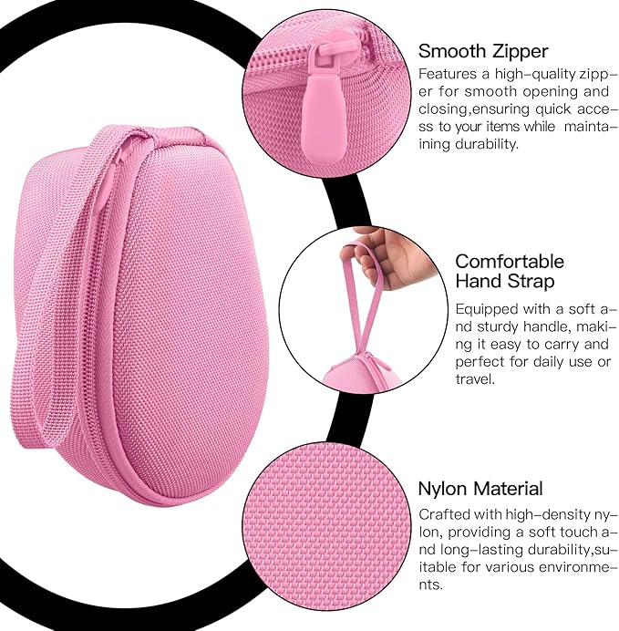 co2CREA Hard Case for SHOKZ New OpenRun Pro 2/1/Mini, OpenRun Standard/Mini, OpenMove, OpenSwim Pro, OpenSwim, Compatible with All SHOKZ Open-Ear Bone Conduction Sport Headphones, Pink Case